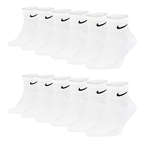 NIKE Everyday Cushioned Ankle Unisex Socken 6 Paar, Farbe: Weiß; Größe: L | 42-46