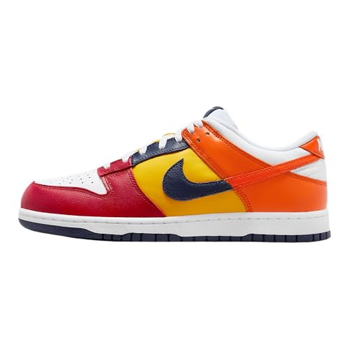 NIKE Herren Dunk Low JP Sneaker, Midnight Navy Varsity Maize Varsity Red, 45 EU
