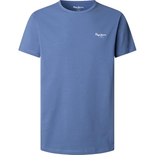 Pepe Jeans Original Basic 3n T-Shirt, Blau (Marineblau gewaschen), Größe M