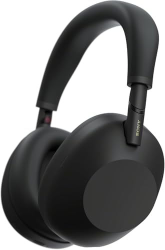 Sony WH-1000XM6 kabellose Noise Cancelling-Kopfhörer, Signature Hi-Res Sound, Bluetooth-Kopfhörer, Komfort, faltbares Design, magnetische Tragetasche, 30 Std.-Akku NC An, iOS & Android - Schwarz