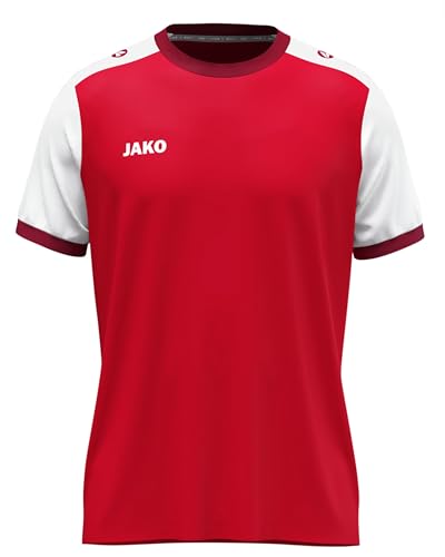 JAKO Unisex Trikot Dynamic, Kurzarm, rot/weiß/dunkelrot, L