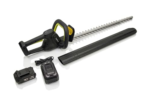 Baricus Akku Heckenschere 18V Brushless 610 mm SK5 Laser Cut Digital Display 2 Stufen 1000/1400 U/min 20 mm Schnittstärke – B-Ware (Inklusive: Akku 18V 2.0Ah & Schnellladegerät)