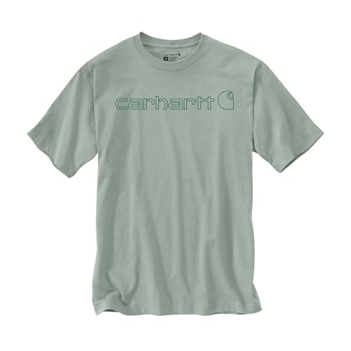 Carhartt Herren Relaxed Fit Heavyweight Short-Sleeve Logo Graphic T-Shirt, Seabrook, M EU