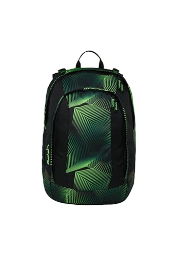 Satch air ab 5. Klasse gepolstert 26L Stauraum standfest Laptopfach Seismic Green - Schwarz
