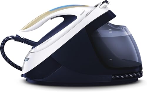 Philips PerfectCare Elite Dampfbügelstation, Max. 7,5 Bar Druck, Dampfstoß von bis zu 520 g, 1,8-Liter-Wasserbehälter, Abnehmbarer Wasserbehälter (GC9635/20)