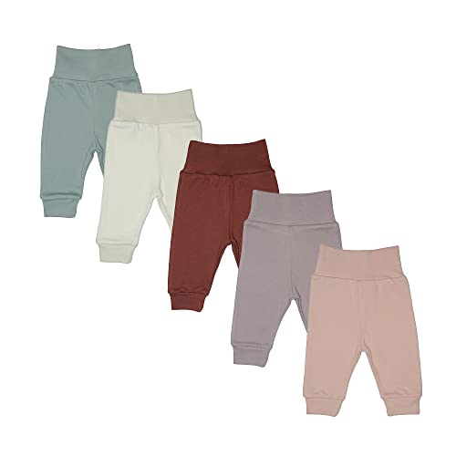 MEA BABY Babyhose Unisex 5er Pack, 100% Baumwolle, Pumphose (62, Mädchen3)