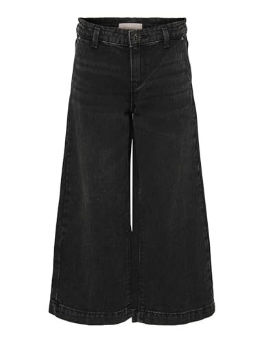 ONLY Mädchen Kogcomet Wide DNM Pim528 Noos Hose, Washed Black, 164 EU