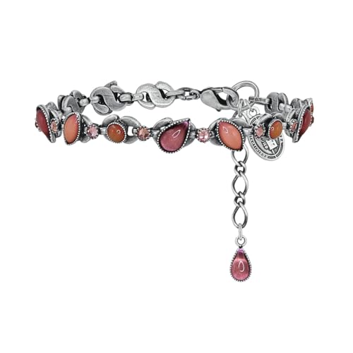 Konplott: Armband Little Colour Dance, modernes Armband mit Emaille und Kristallsteinen, für Damen/Frauen (rosa)