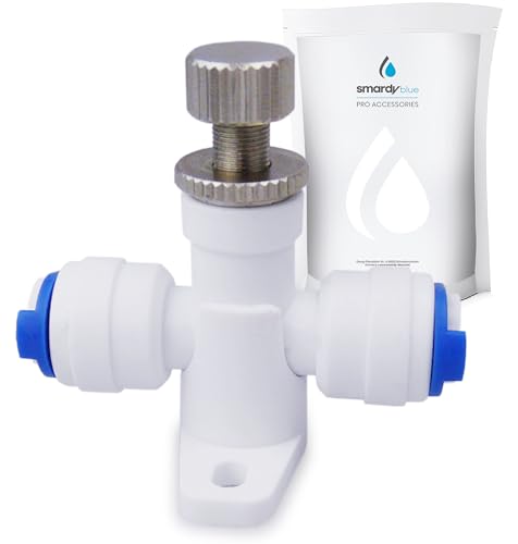 smardy Manueller Durchflussbegrenzer 1/4 Zoll Wasserdurchfluss-Einstellventil Quick-Verbindung Regler für 1/4