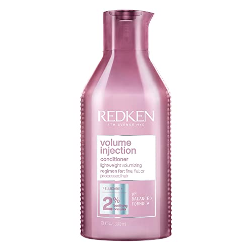 Redken Spülung mit reparierendem Volumen-Boost, Mit Filloxanen und pflegenden Polymeren, Volume Injection Conditioner, 1 x 300 ml