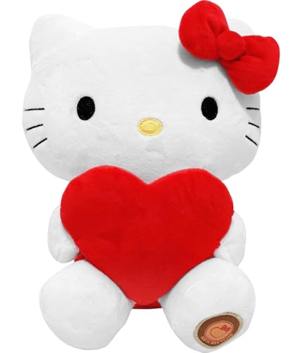 Joy Toy - Hello Kitty mit Herz ECO-Plüsch in Kartontäschchen 24 cm