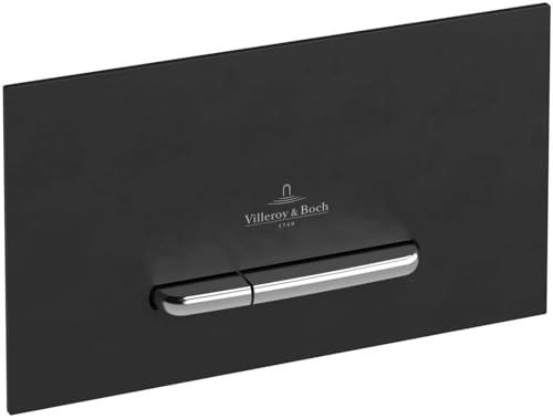 Villeroy & Boch VB ViConnect 9221 Betätigungsplatte WC schwarz matt, x, Bianco Opaco/Bianco 253 x 145 x 20 mm