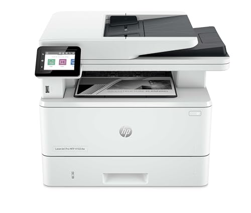 HP LaserJet Pro MFP 4102dw Multifunktions-Laserdrucker, WLAN, Automatischer beidseitiger Druck, Hohe Druckgeschwindigkeit, Bis zu 80.000 Seiten pro Monat, Wolf Pro Security