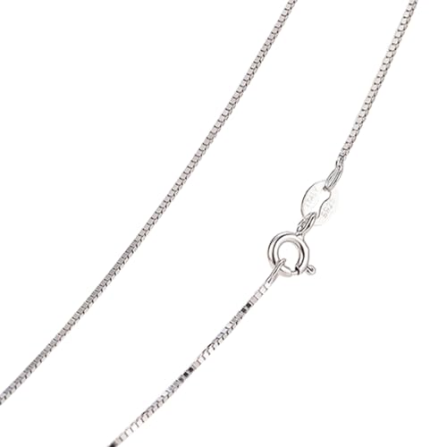 925 Sterlingsilber Damen,1mm,Länge 45cm,Ohne Anhänger,Wasserfest Antioxidation,Damen Halskette Silber