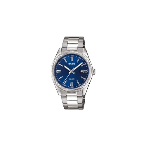 Casio Herren-Armbanduhr MTP-1302PD-2AVEF, Silber/Blau