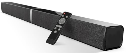 HoYLluDLL 2.0-Kanal Soundbar für TV Geräte, 32 Zoll Teilbare 2-in-1 Soundbar für TV Soundbar Bluetooth mit 3 EQ-Modi und 3D Surround Sound, TV Lautsprecher Soundbars mit ARC/Optisch/Aux