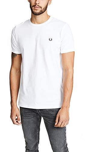 T-SHIRT UOMO FRED PERRY WHITE
