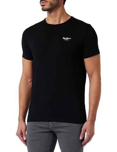 Pepe Jeans Herren Original Basic 3 N T-Shirt, Schwarz (Black), XL
