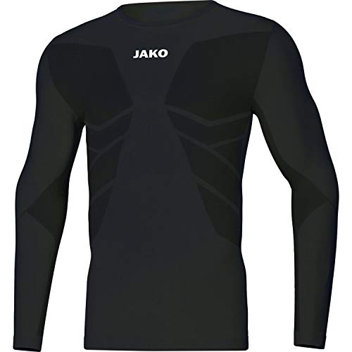 JAKO Herren Longsleeve Comfort 2.0, Schwarz, L