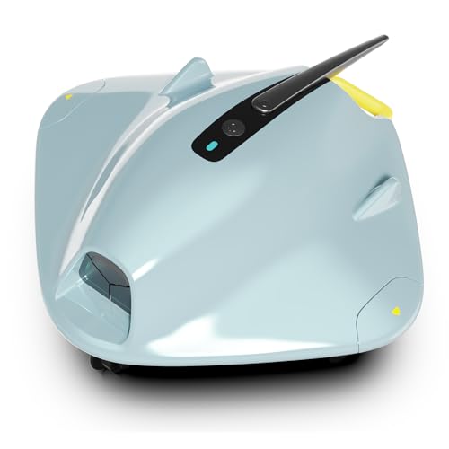 Poolroboter Kabellos Poolsauger Akku 40W Power & 90 Min Laufzeit - Saugroboter Pool Mit Doppelfiltersystem & Hindernis-Überwindung für Ebene Pools Bis 149 ㎡ Reinigt Effektiv Blätter & Schlamm