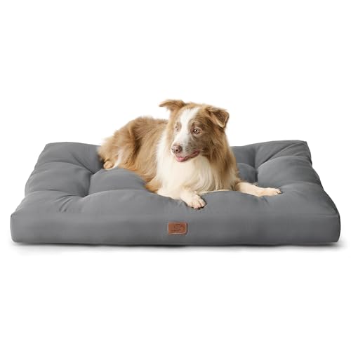 BEDSURE Hundekissen Grosse Hunde waschbar - 111x89cm Hundebett XL für große, mittelgroße Hunde Outdoor gepolstert Hundematte grau in 9cm Höhe, groß XL hundematratze für Haustiere