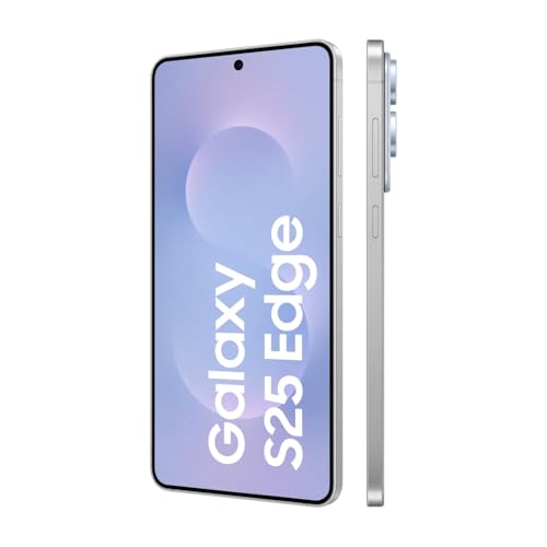 Samsung Galaxy S25 Edge AI Smartphone mit Galaxy AI, Ohne Vertrag, Handy mit Android, 12 GB RAM, 256 GB GB Speicher, 200-MP-Kamera, Titanium Icyblue, 3 Jahre Herstellergarantie [Exklusiv auf Amazon]