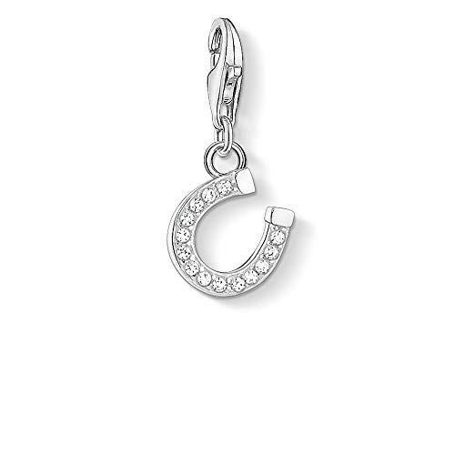 Thomas Sabo Damen Charm-Anhänger Hufeisen Zirkonia Charm Club 925 Sterling Silber 1795-051-14