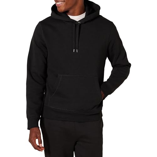 Amazon Essentials Herren Pullover-Sweatshirt Mit Kapuze, In Groß Und Schwer Erhältlich, Schwarz Heide, L