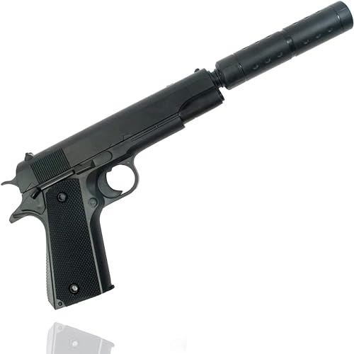 Pistolen Spielzeug Zubehör Attrappe für Kostüm Erwachsene & Kinder für Fasching & Karneval Pistole wie Geheimagent (Mengenauswahl) (1x)