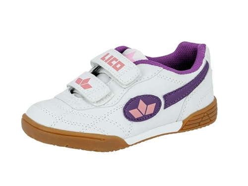 Lico Bernie V Unisex Kinder Multisport Indoor Schuhe, Weiß/ Lila/ Rosa, 32 EU