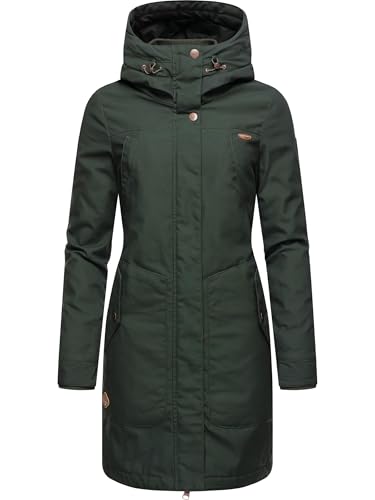 Ragwear Damen warmer Winter Parka Jannisa Intl Dark Olive Gr. L