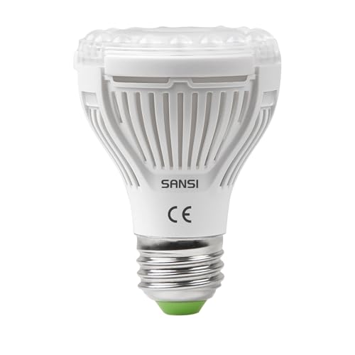 SANSI 10W LED Pflanzenlampe Vollspektrum E27, Grow Light für Zimmerpflanzen, Pflanzenwachstumslicht für Sämling, Garten, Blumen, Gewächshaus, Hydrokultur, Gartenbau