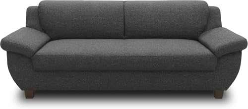 DOMO. collection Panama 3 Sitzer, Sofa, 3er Couch, Garnitur, 3-2-1, anthrazit, 207 cm