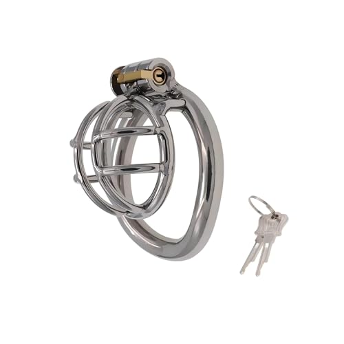 Peniskäfig Sexspielzeug für Männliche Penisübungen Keuschheitskäfig Herren aus Metall mit Unsichtbarem Schloss und 2 Schlüsseln Chastity Cage für die Zurückhaltung von Männern (Small,45mm)