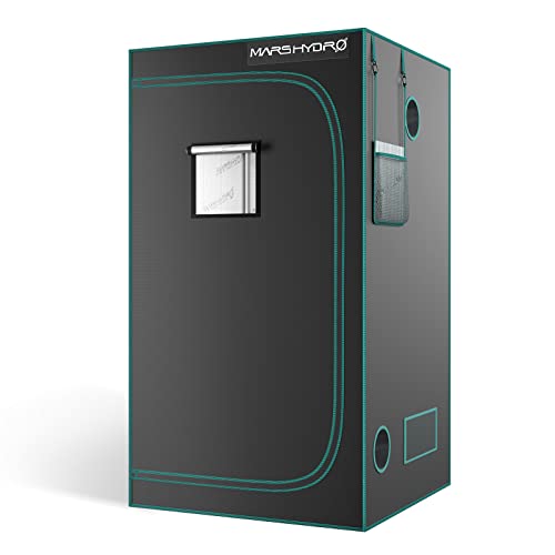 MARS HYDRO Growzelt 100x100x180cm,Indoor Grow Tent Reflektierende Mylar Zuchtzelte Hydrokultur,abnehmbaren Boden Tablett,für Pflanzen wachsen Raum