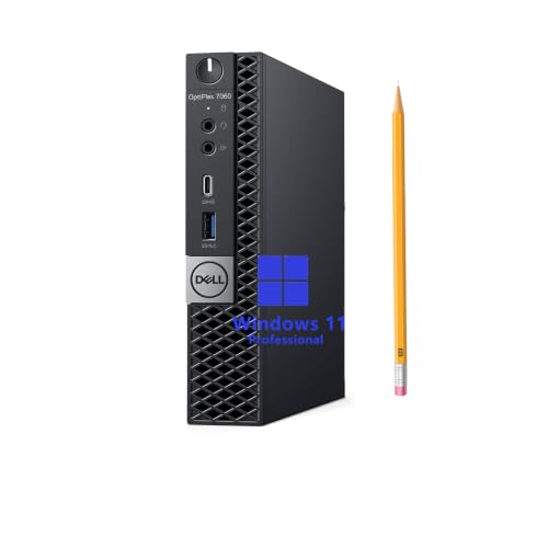 Dell Optiplex 7060 Mini PC, Micro Desktop, Intel Core i5-8500T, 16 GB RAM, 256 GB SSD,Ohne Tastatur und Maus, USB-WLAN+BT, Windows 11 Pro (Generalüberholt)