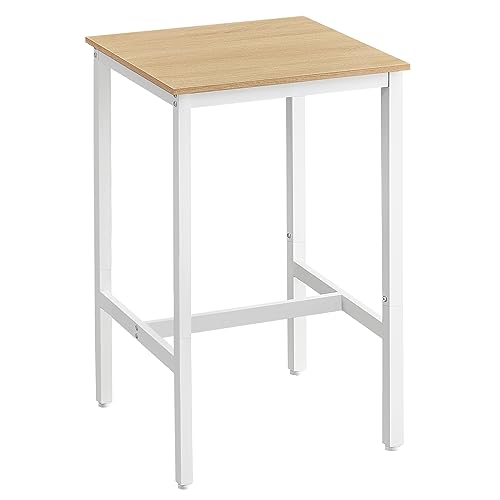 VASAGLE Bartisch, Stehtisch, hoch, mit Stahlgestell, 60 x 60 x 92 cm