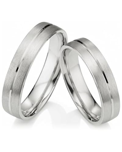 123traumringe Eheringe in 925 Silber I Partnerringe mit Etui & Gravur I Gravierbare Silberringe mit wählbarer Ringgröße 50-70 mm I Hochwertige Verlobungsringe in 4,5 mm Breite & 1,5 mm Stärke I S74