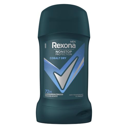 Rexona Men Nonstop Protection Deo Stick Cobalt Dry Anti Transpirant mit 72 Stunden Schutz vor Schweiß und Körpergeruch 50 ml