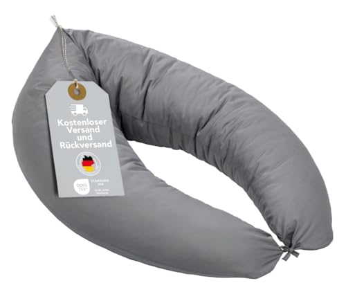 XDREAM XXL Stillkissen mit anschmiegsamen Mikrofaserbezug | waschbares Lagerungskissen und Seitenschläferkissen mit Bändern zum Knoten | Öko-Tex Zertifiziert | 190 x 40 cm