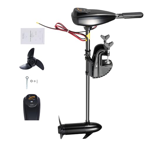 ACROSSPART 12V 80LBS 626W Aussenborder Elektromotor Bootsmotor Elektro Außenborder mit 1.2 Pferdestärken Aussenbordmotor Engine Motor Motor für Schlauchboot