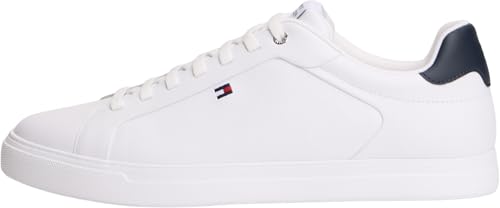 Tommy Hilfiger Men Icon Court Light Leather FM0FM05946 Low-Top, Weiß, Größe 40