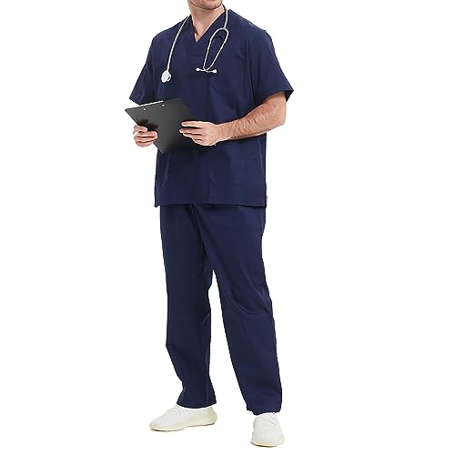 MISEMIYA - Unisex-Schrubb-Set - Medizinische Uniform mit Oberteil und Hose ref.8178 - Medium, Marineblau 21