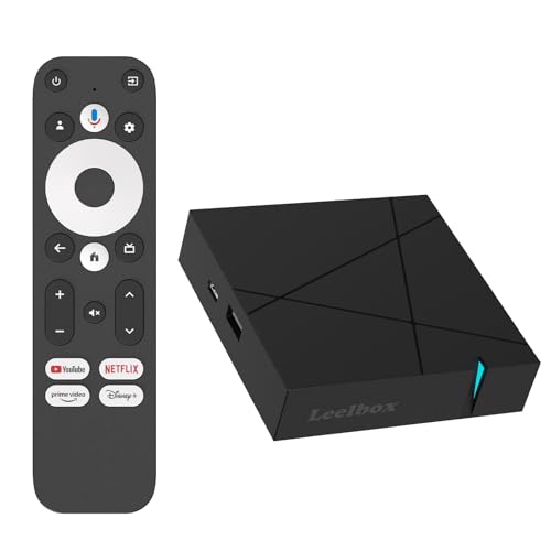 Google TV Box, 4GB RAM+32GB ROM Streaming Box mit 4K UHD/HDR10+/Dolby Vision/Dolby Atmos, Chromecast Built-in, WiFi-6, BT5.2, Zugriff auf Netflix, Prime Video, Disney+, YouTube