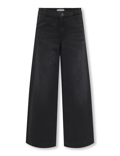 ONLY Mädchen Kogcomet Wide DNM Pim528 Noos Hose, Washed Black, 164 EU