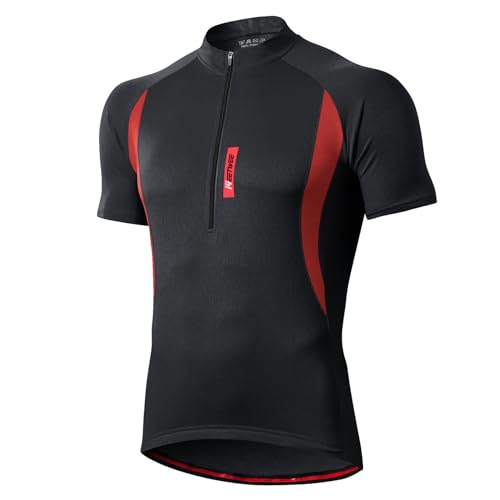 MEETWEE Herren Radtrikot Fahrradtrikot Kurzarm, Fahrradbekleidung Fahrrad Trikot T Shirt für Männer, Atmungsaktive Cycling Jersey Schnell Trocknen Radsport Bekleidung