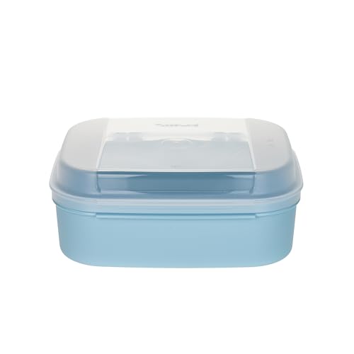 Tupperware Naschkätzchen 1,4 L hellblau blau Bellevue (inkl. Thermotup Schlüsselanhänger) Vorratshaltung Vorrat Apollo Brotdose Keksdose Vorratsdose