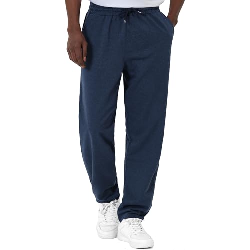 ROSS CAMP Jogginghose Herren – Sporthose Lang Baumwolle, Freizeithose Trainingshose, Sweatpants Jogger, Laufhose Breite Modern(Navy, XL)