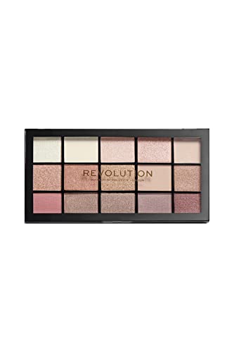 Revolution Beauty London Reloaded Eyeshadow Palette, Highly Pigmented, 15 Shades, Matte and Shimmer Finishes, Iconic 3.0, 16.5g