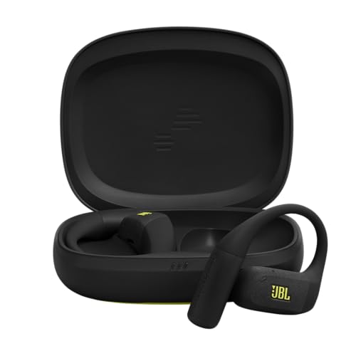 JBL Endurance Zone kabellose Open-Ear Sport-Kopfhörer mit Ohrbügel-Design, JBL OpenSound-Technologie, 32 Stunden Spielzeit, IP68 wasserdicht, Google Finder, JBL Headphones App, Schwarz/Limette